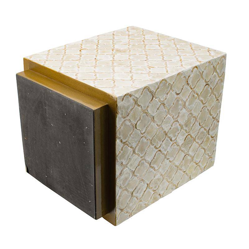 Mother of Pearl Side Table / Footstool - STripleB 