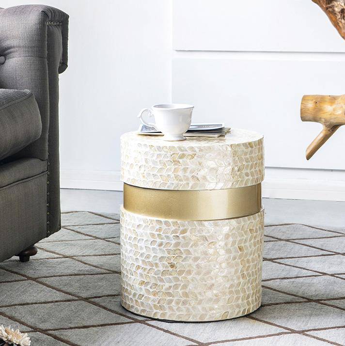 Cancun Shell Side Table - STripleB 