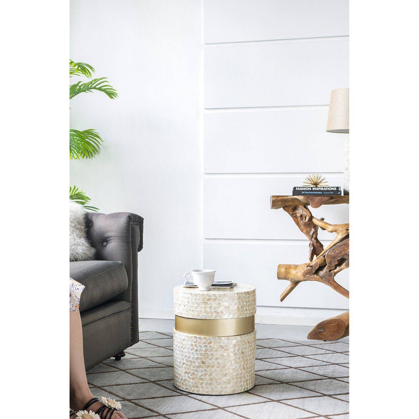 Cancun Shell Side Table - STripleB 