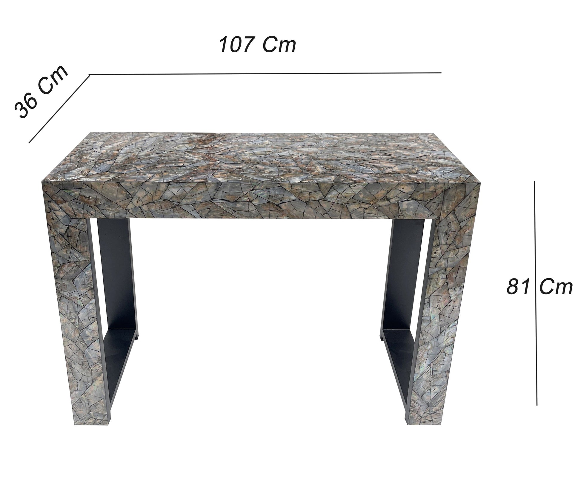 Stone Hedge Mother of Pearl Console Table - (handmade) - STripleB 