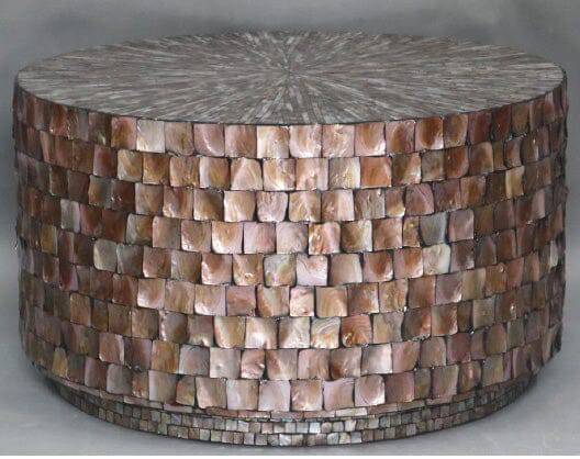 Mother of Pearl Round Coffee Table - STripleB 