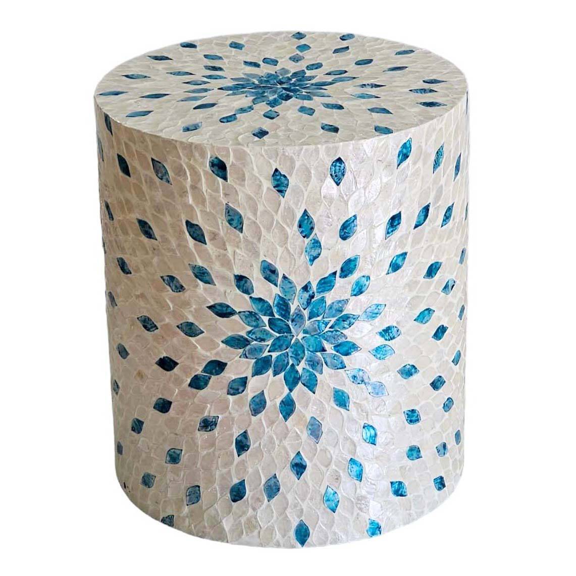 Mother of Pearl - Aquamarine - Side Table - STripleB 