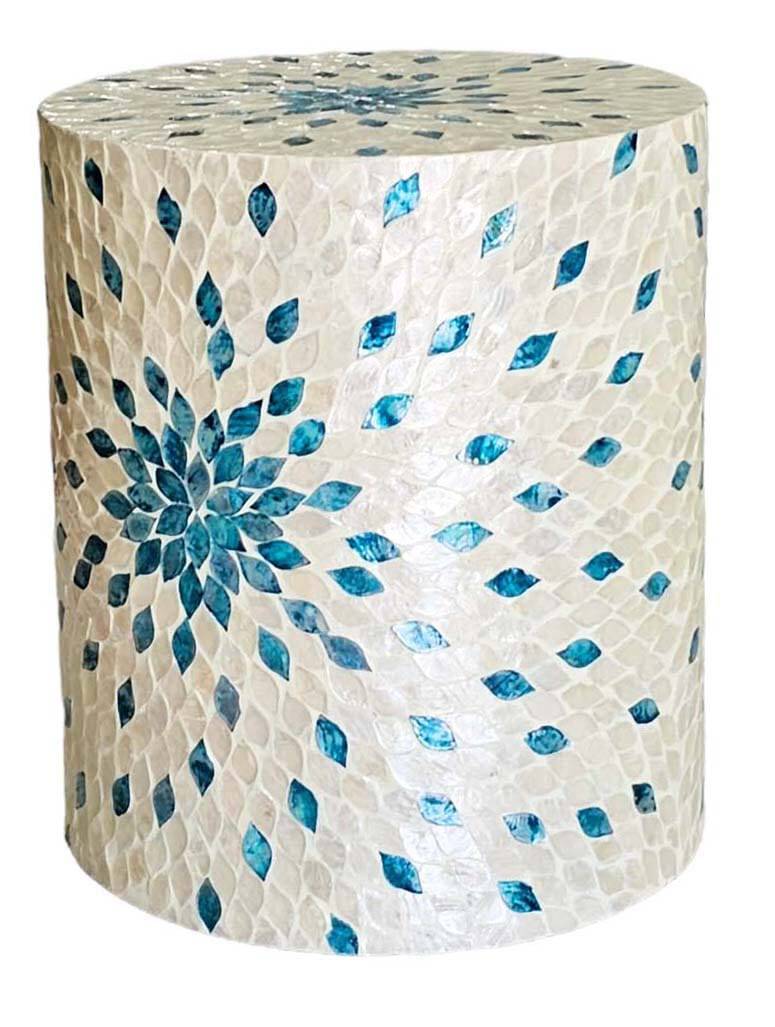 Mother of Pearl - Aquamarine - Side Table - STripleB 