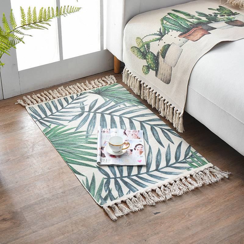 Bohemian Cotton Area Rug with Tassels - 60x90cm - STripleB 