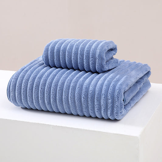 Blue - Luxury Bath Towel and Hand Towel Set - STripleB 