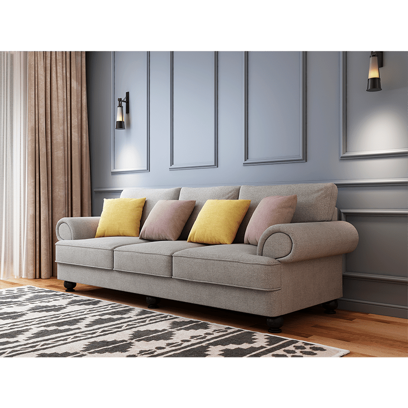 3-Seater Sofa - Light Grey - STripleB 