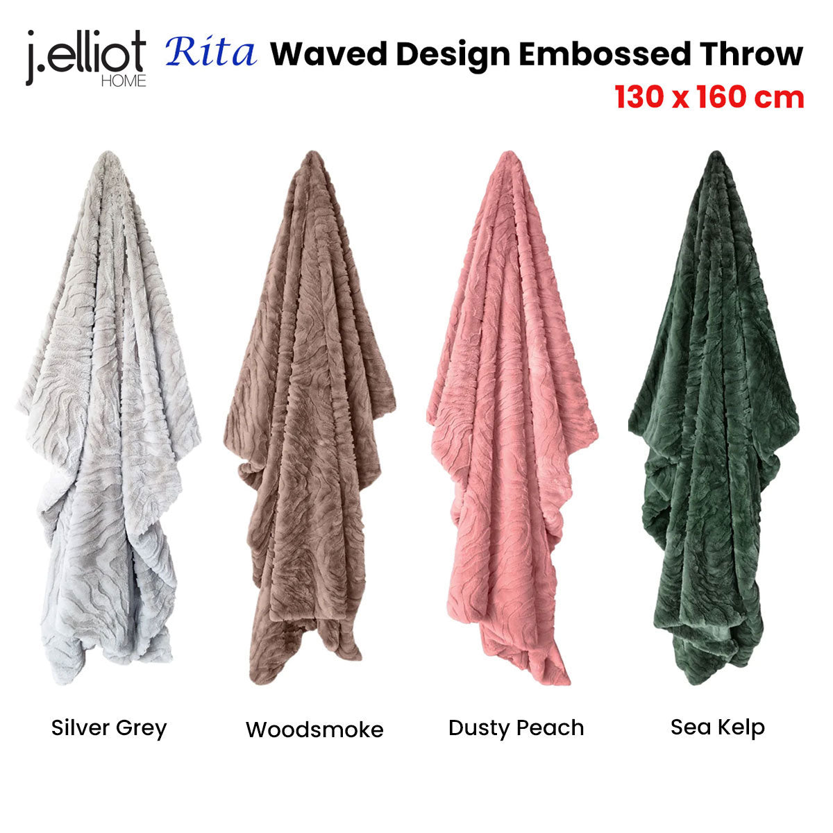Silver Grey - Faux Mohair Throw Rug - 130 x 160cm - STripleB