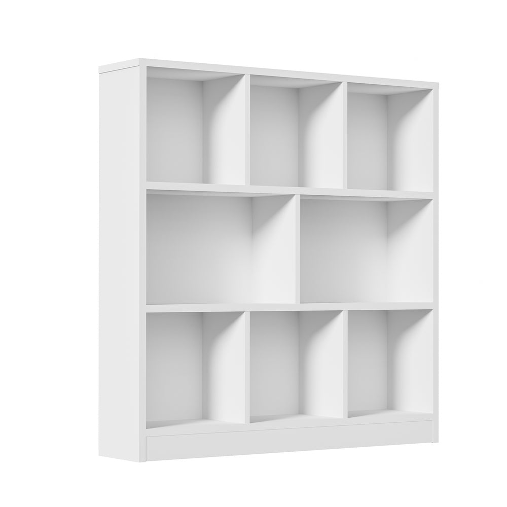 White Bookshelf Display Shelves Storage Organizer Unit - STripleB