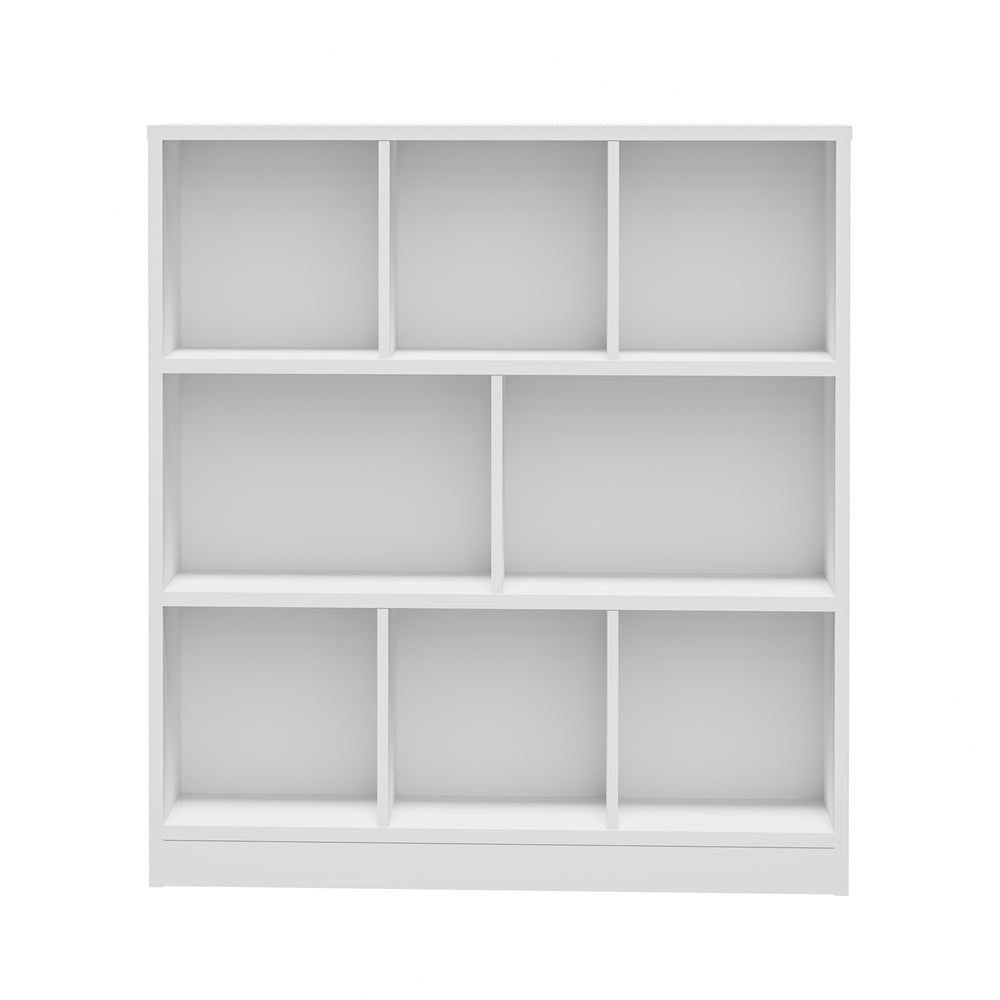 White Bookshelf Display Shelves Storage Organizer Unit - STripleB