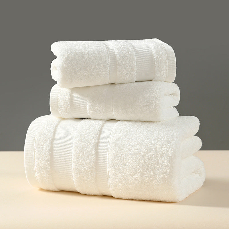 White - Luxury 3-Piece 100% Cotton Towel Set - STripleB
