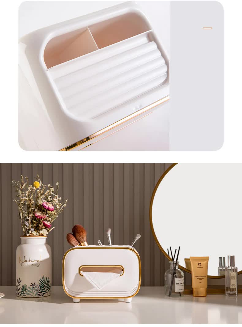 White - Luxury Multifunctional Tissue Box - STripleB