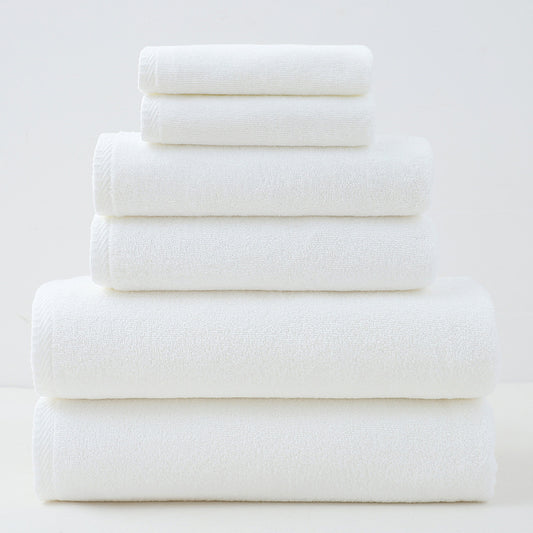 White - Premium Cotton Towel Set - 6 Pieces - STripleB