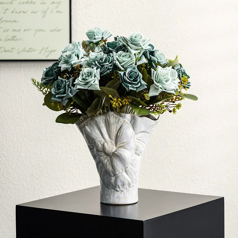 White - Vintage Ceramic Vase - STripleB