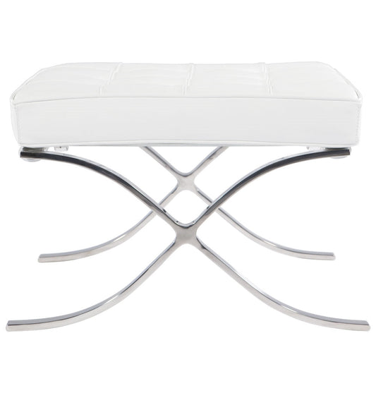 White Barcelona Ottoman - Classic Version - Replica - STripleB
