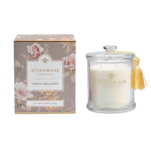 Wick2Ware Australia Scented Candle Tonka & Vanilla Bloom - STripleB