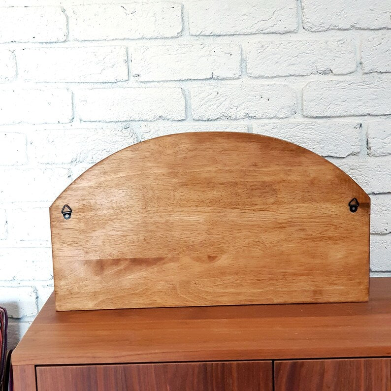 Wooden Wall Mounted Bookshelf Bear theme for children's room - back - STripleB