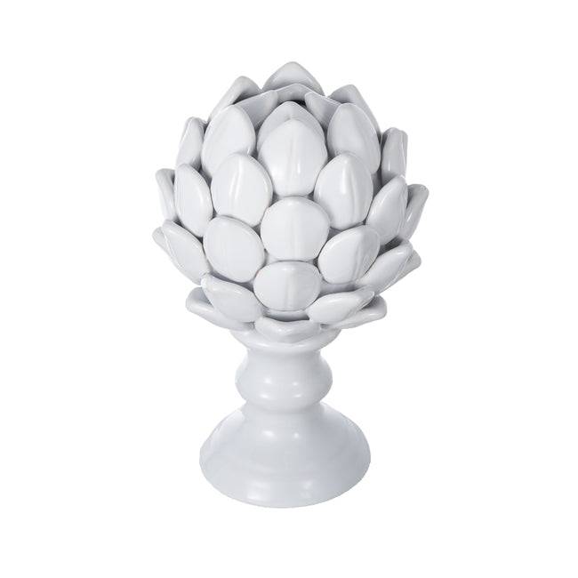 White Ceramic Artichoke Sculpture - STripleB 