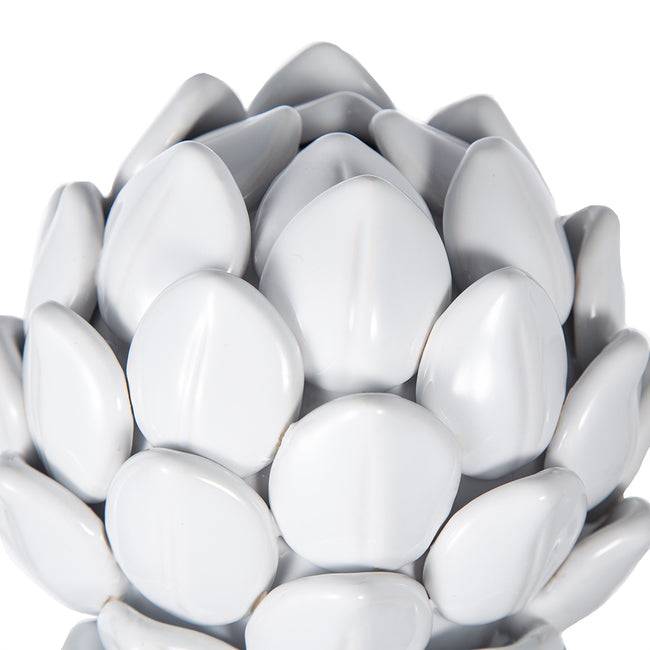 White Ceramic Artichoke Sculpture - STripleB 