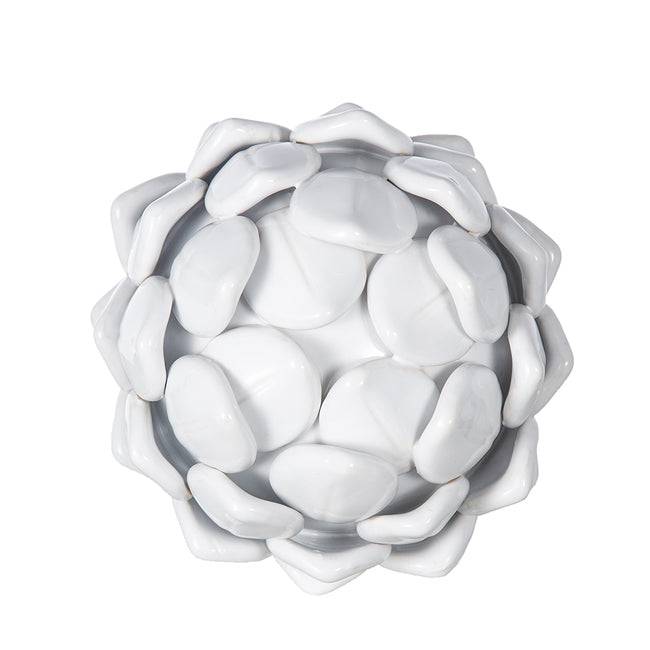 White Ceramic Artichoke Sculpture - STripleB 