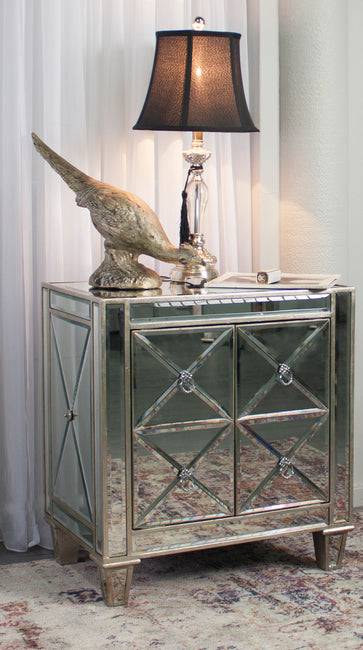 Bently Mirrored Bedside Table - STripleB 