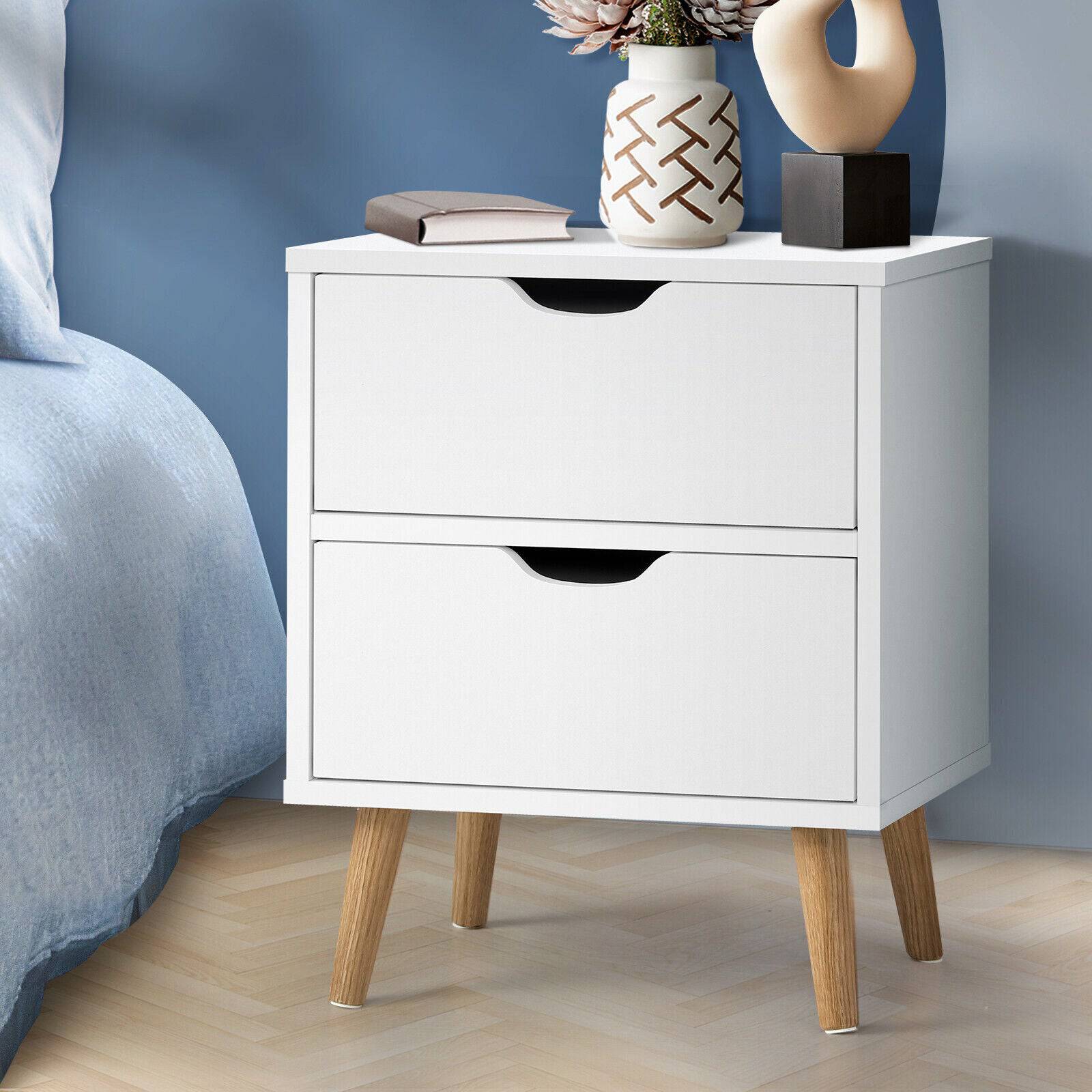 StripleB Bedside Tables 2 Drawers Side Table - STripleB 