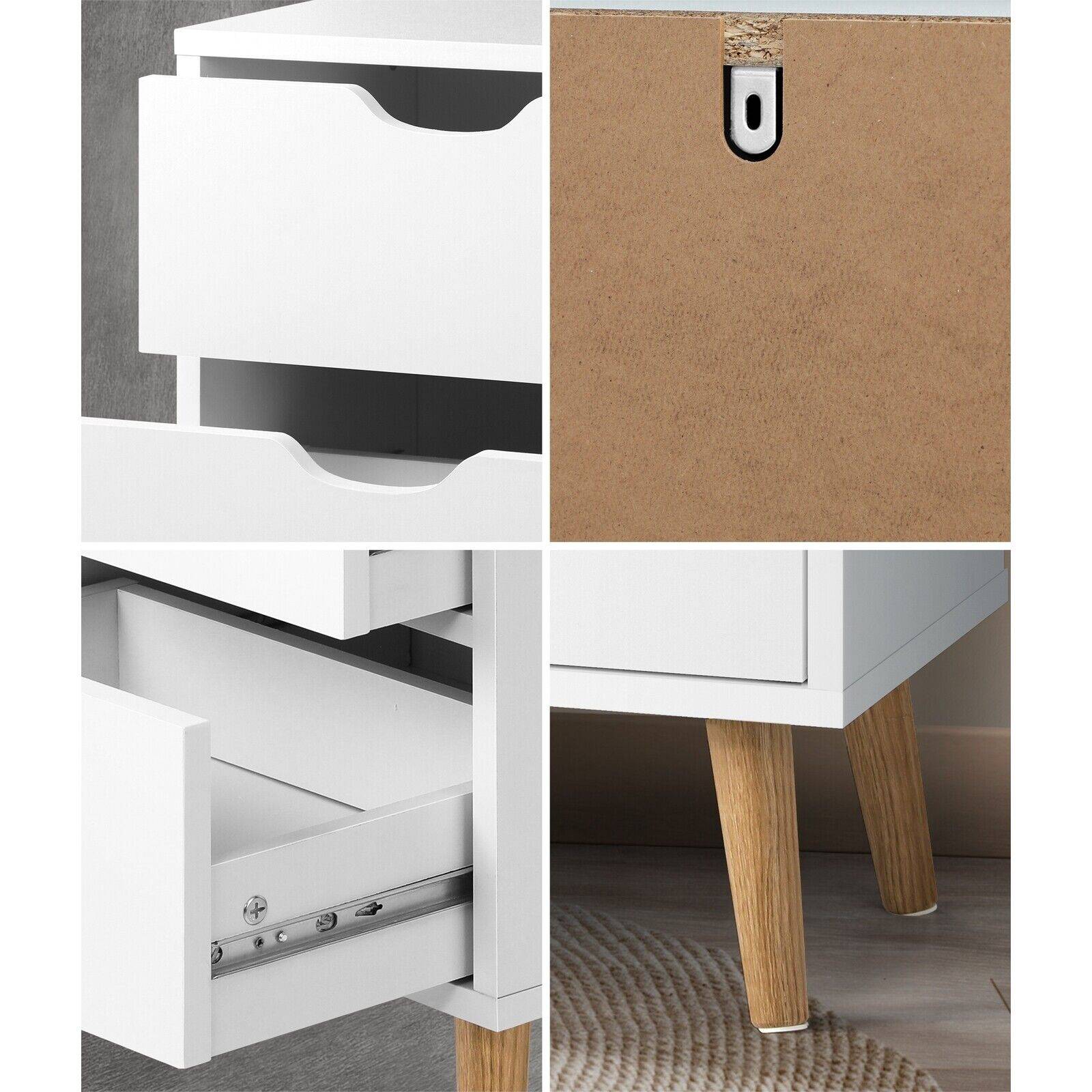 StripleB Bedside Tables 2 Drawers Side Table - STripleB 